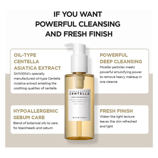 منظف زيتي لايت مدغشقر سينتيلا 200 مل من سكين 1004 |  صيدلية.كوم.