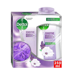 جل استحمام ديتول للبشرة الحساسة 250 مل مع ليفة |  صيدلية.كوم.