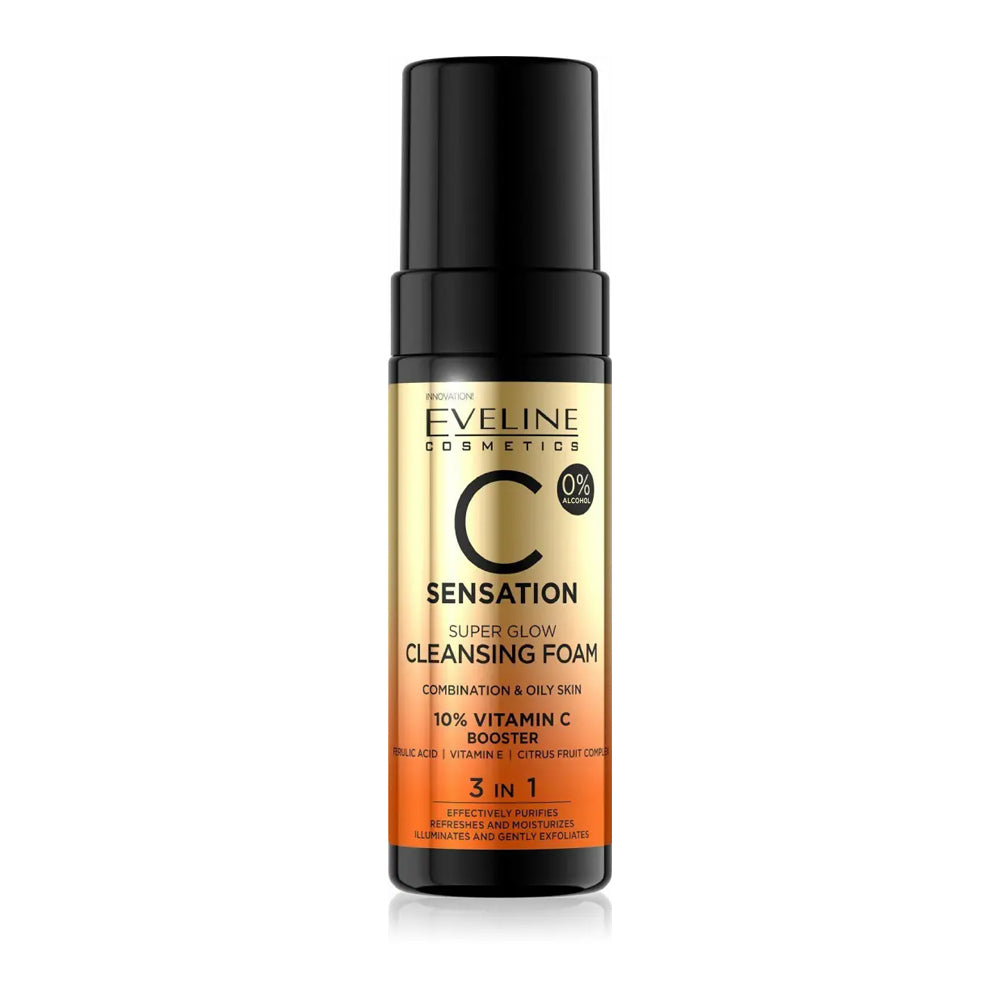 Eveline C Sensation 3 in 1 Cleansing Foaming Wash with Vitamin C 150 ml