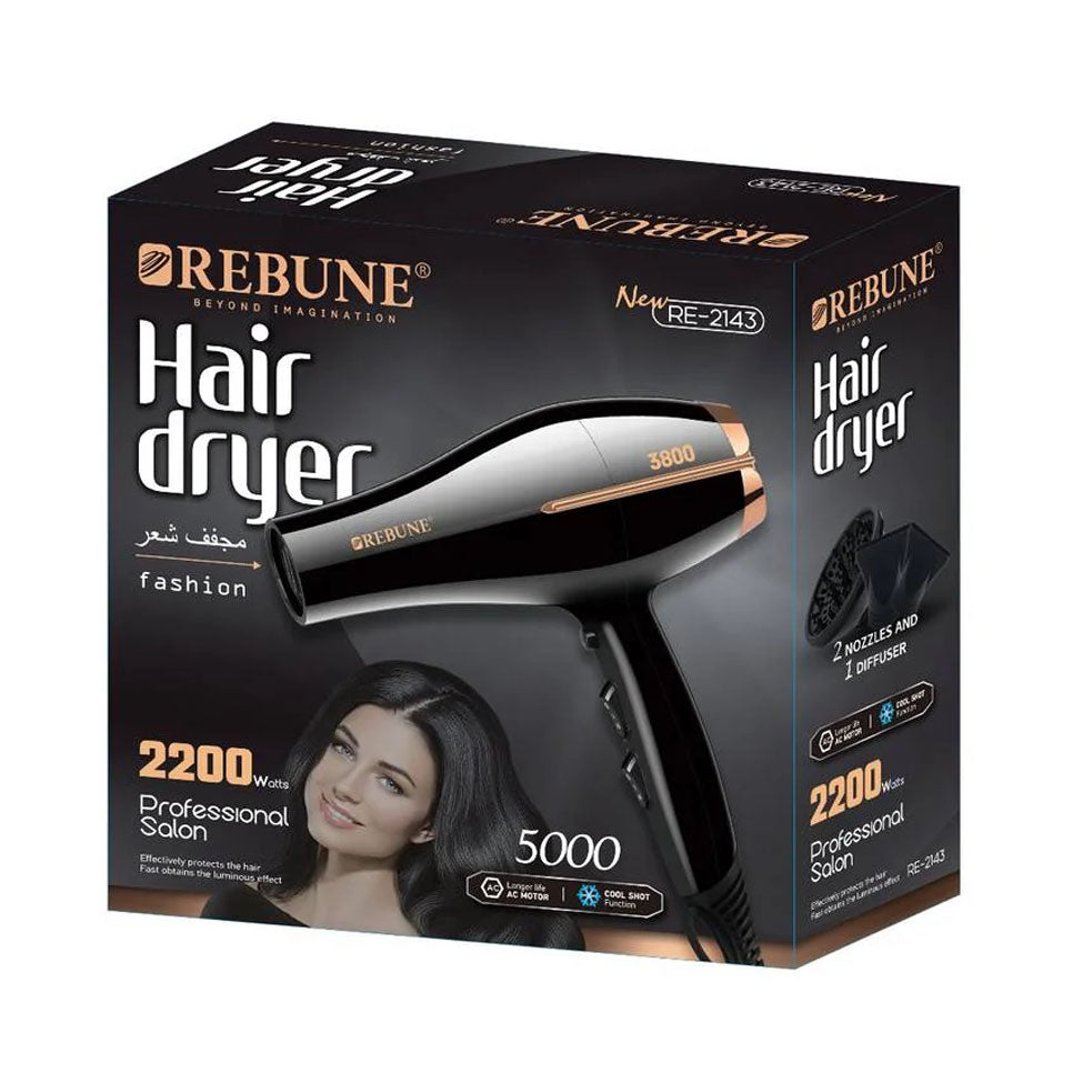 مجفف الشعر 2200 واط موديل RE-2143 من ريبون |  صيدلية.كوم.