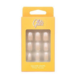 Glitz Nails Press On Ovil French Natural 15