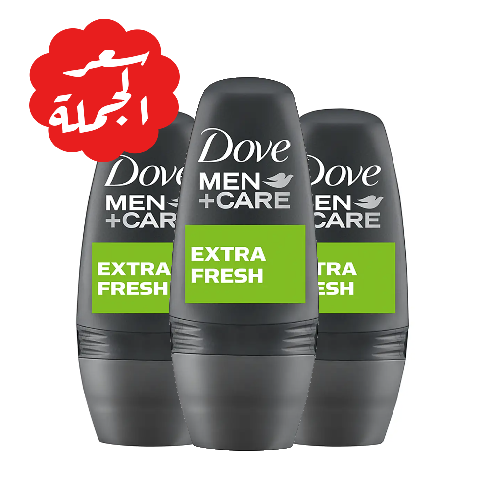 Offer Dove Men Care+ Deodorant Roll-on Extra Fresh 50 ml x 3