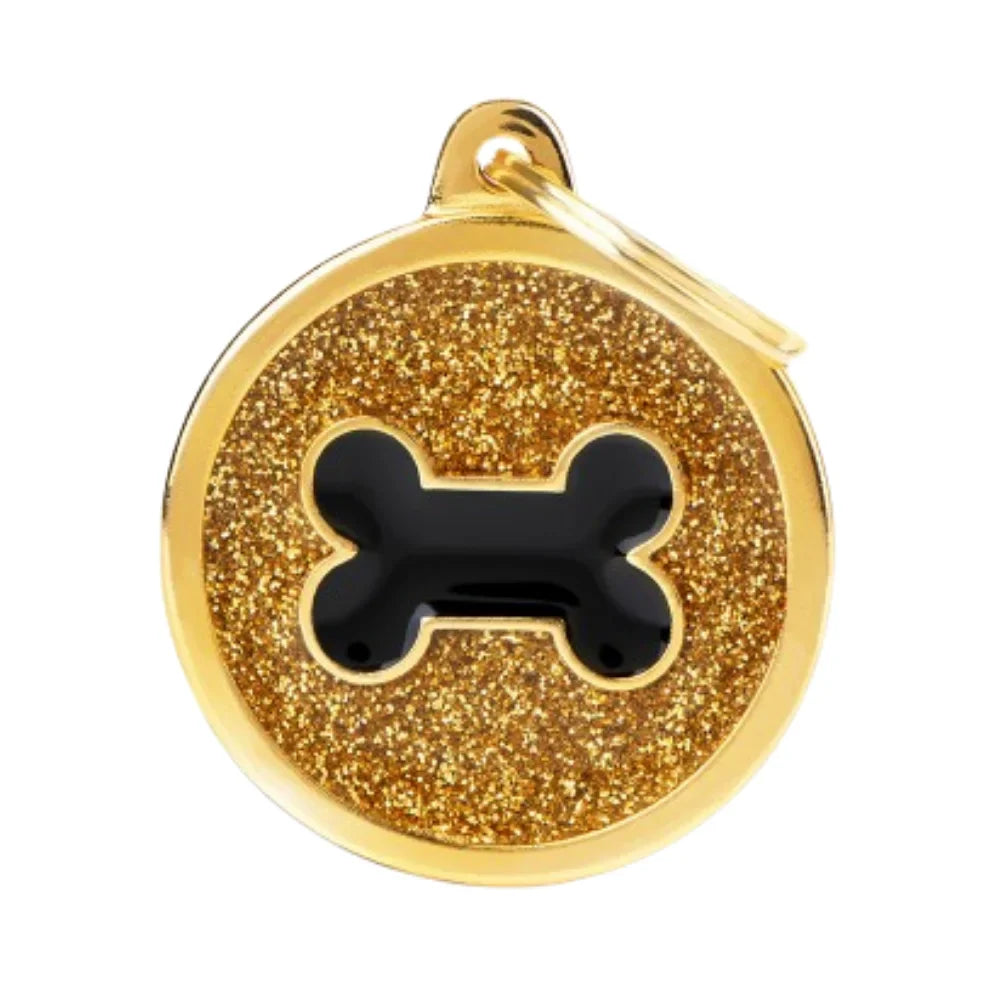 ماي فاميلي قلادة عظم كبير على شكل دائري اسود لماع |  صيدلية.كوم.