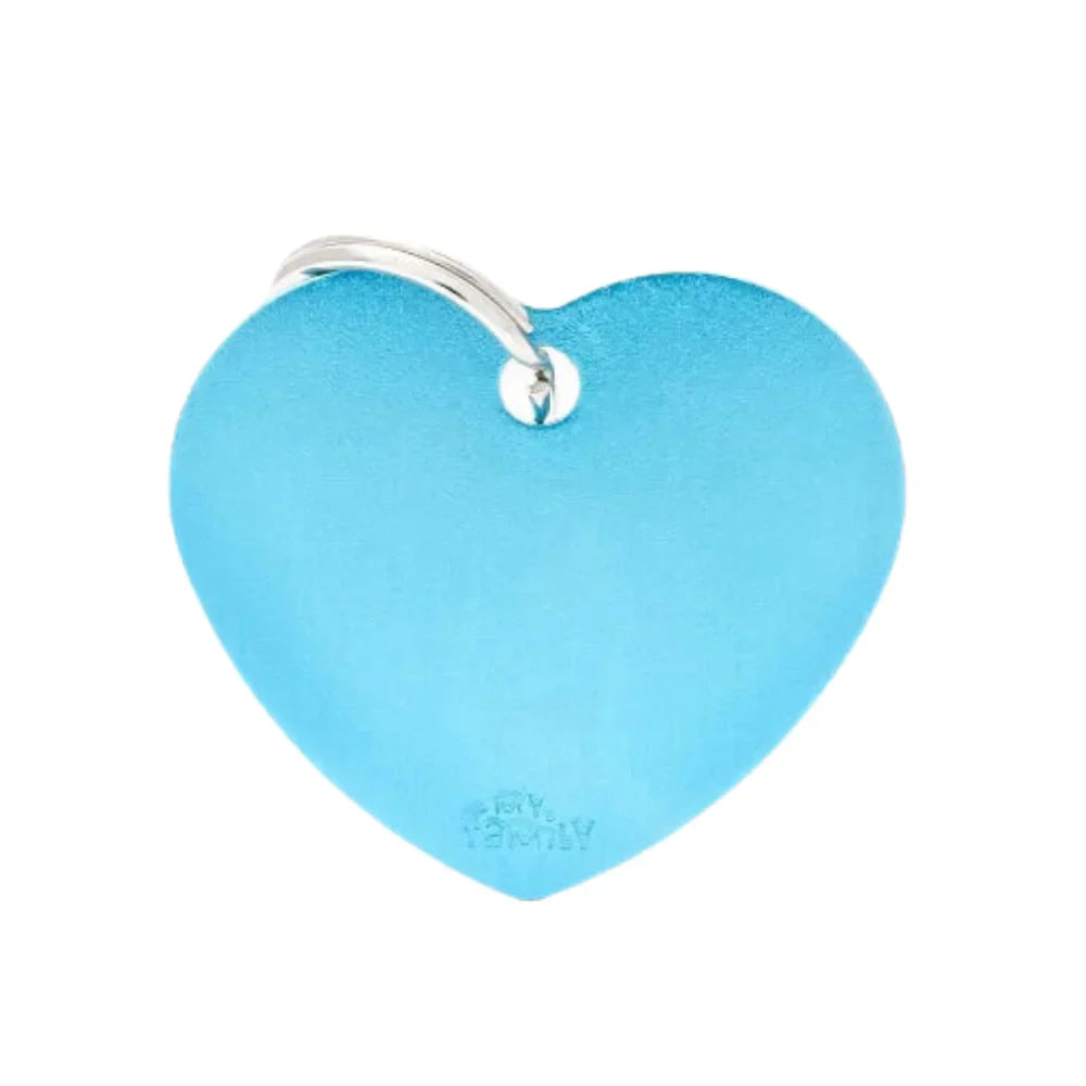 ماي فاميلي قلادة المونيوم شكل قلب لون سماوي فاتح حجم كبير |  صيدلية.كوم.