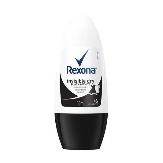 Rexona Invisible Dry Black & White Deodorant Roll On For Women 50 ml