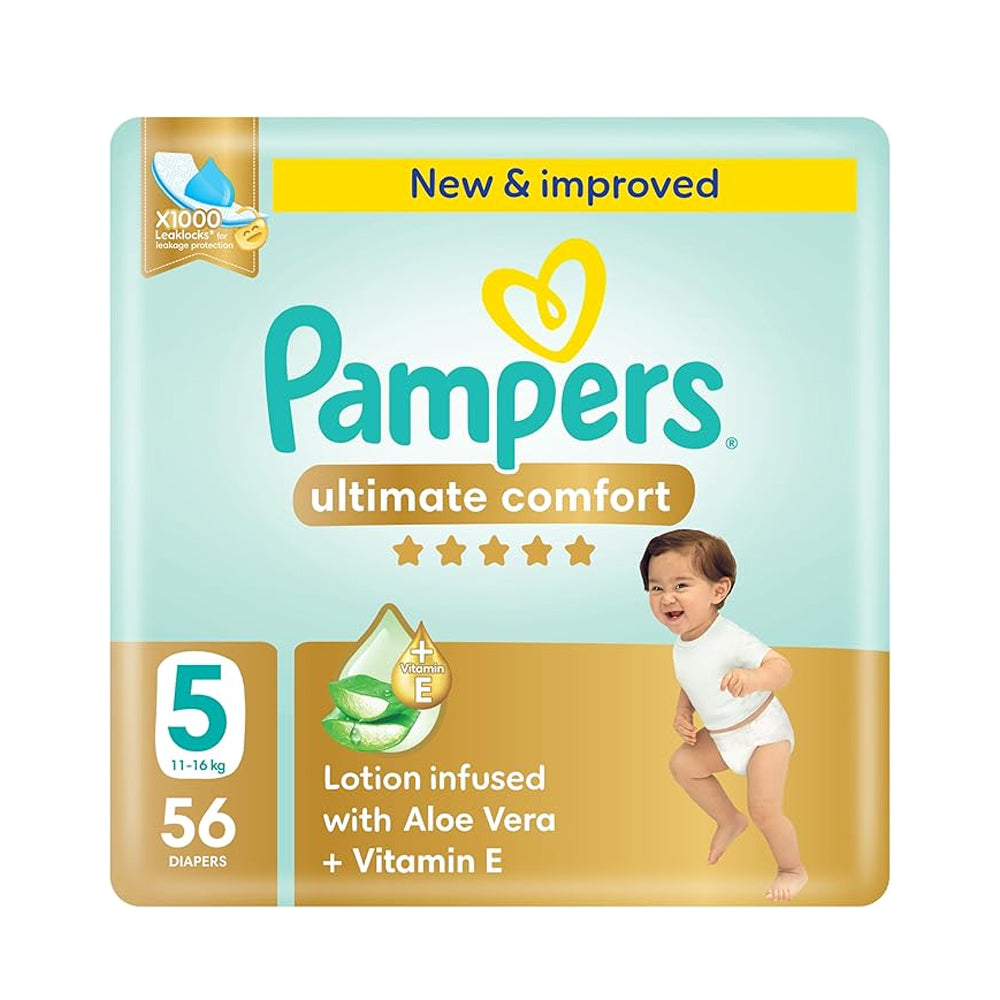 Pampers Premium Care Diapers, Size 5 11-16 kg, 56 Diapers
