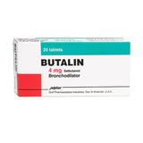 Butalin 2 mg Salbutamol 20 tablets