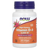 Now Foods High Potency Vitamin D3 2,000 - 50 mg - 240 Soft Gels