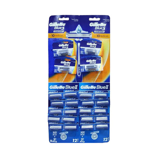 جيليت أمواس حلاقة بلو 3 كومفورت 4 حبات + بلو 2 20 حبة |  صيدلية.كوم.
