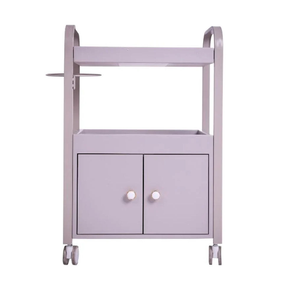 ترولي صالون بابين ودرج علوي رمادي |  صيدلية.كوم.