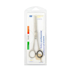 Comfort One Line Steel Hair Scissors, One Side Serrated, Finger Rest, Size 6 from HENBOR
