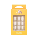 Glitz Nails Press On Ovil White 8