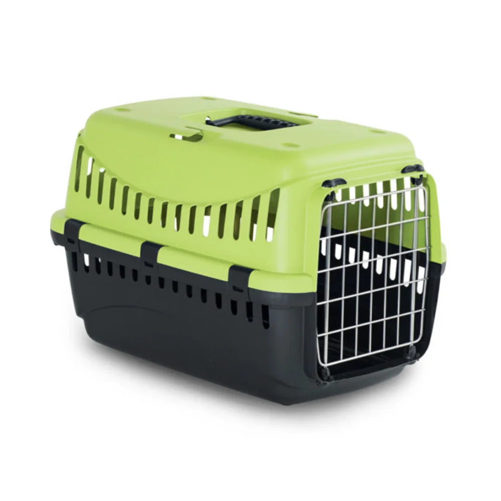 ام بي بيرغامو حامل القطط باب معدني رمادي غامق - أخضر شفاف |  صيدلية.كوم.