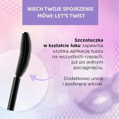 ماسكارا فارييتيه ليتس تويست لتقويس وتكثيف الرموش اسود من ايفيلين