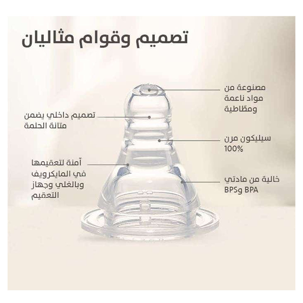 بيجون حلمة مرنة متوسط لعمر + 4 شهور 