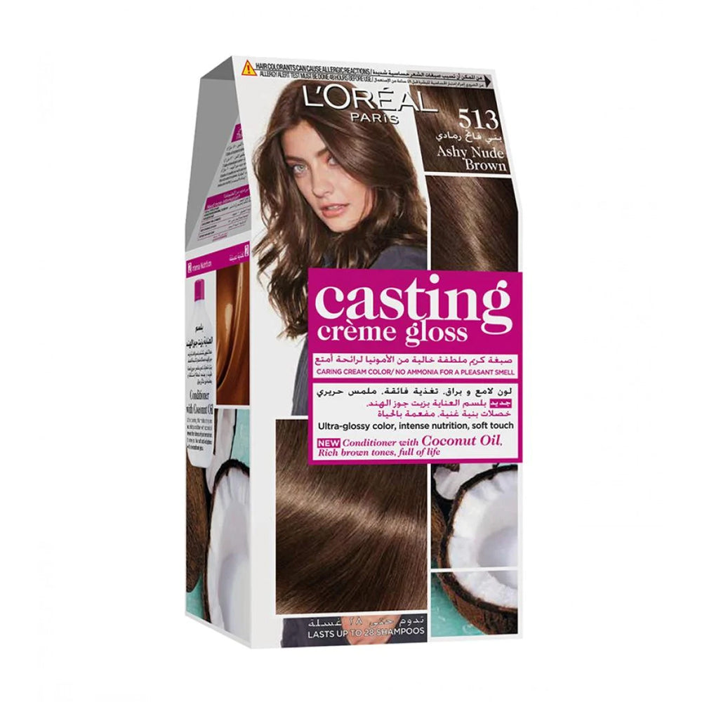 L'Oréal Casting Light Ash Brown Hair Dye 513
