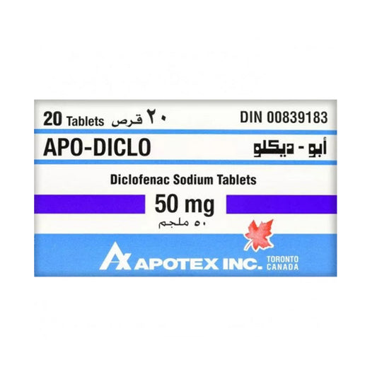 Apo-diclo 50 mg Tab 20's