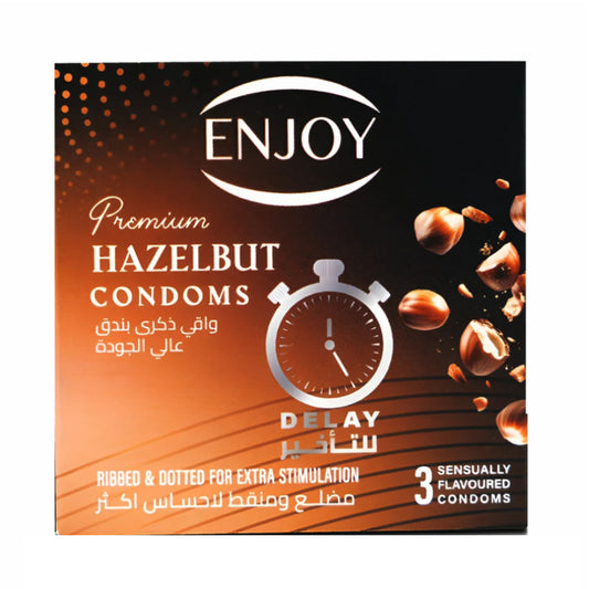 Enjoy Condoms Premium Delay Hazelnut 3 Pieces