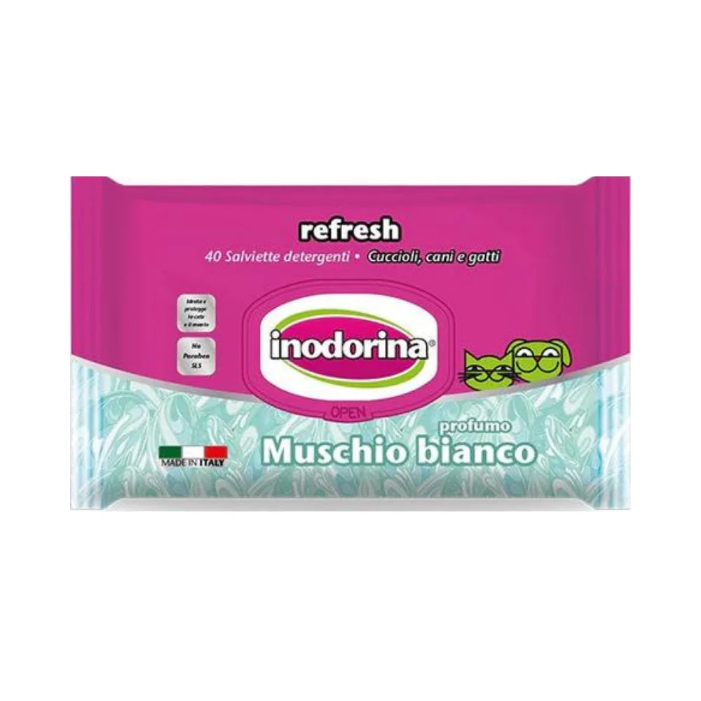إنودورينا مناديل رطبة المسك الأبيض ×40 منديل |  صيدلية.كوم.