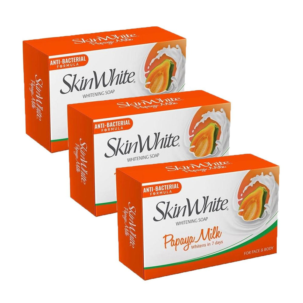صابون حليب البابايا لتفتيح وتبييض البشرة 90 جم ×3 من سكن وايت |  صيدلية.كوم.