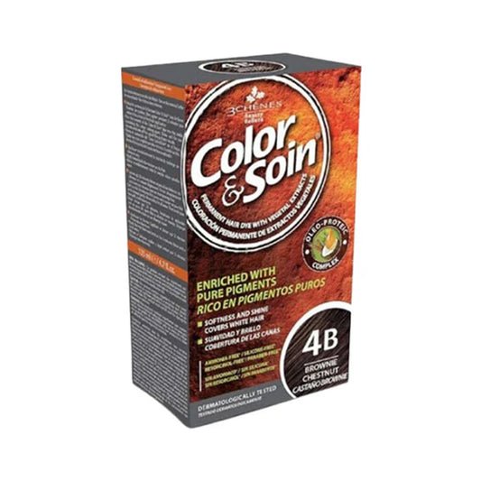 صبغه شعر 4B كيت بدون امونيا  كستنائي بني من كلر & سوا 135مل