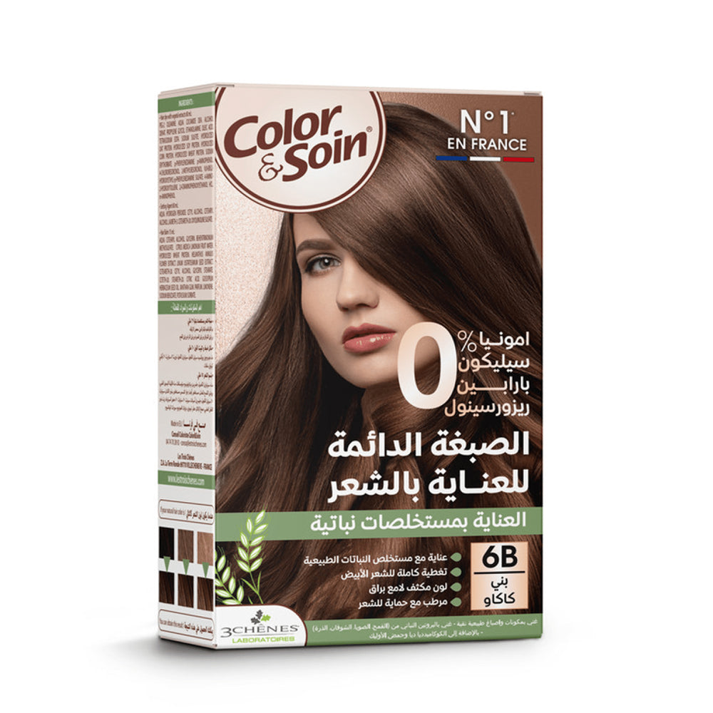 Hair dye 6B Light Chocolate Brown color-soin 135 ml