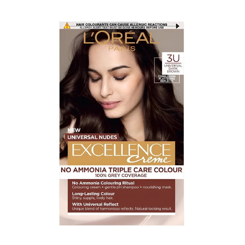 Loreal Hair Color Kit Excellence Dark Brown 3U