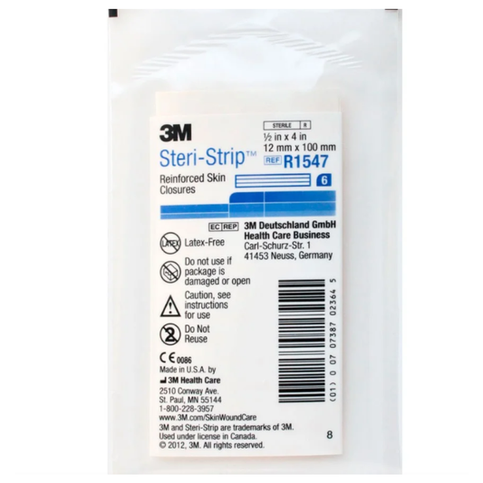 Surgical wound closure adhesive strip alternative to sutures 100 × 12 mm