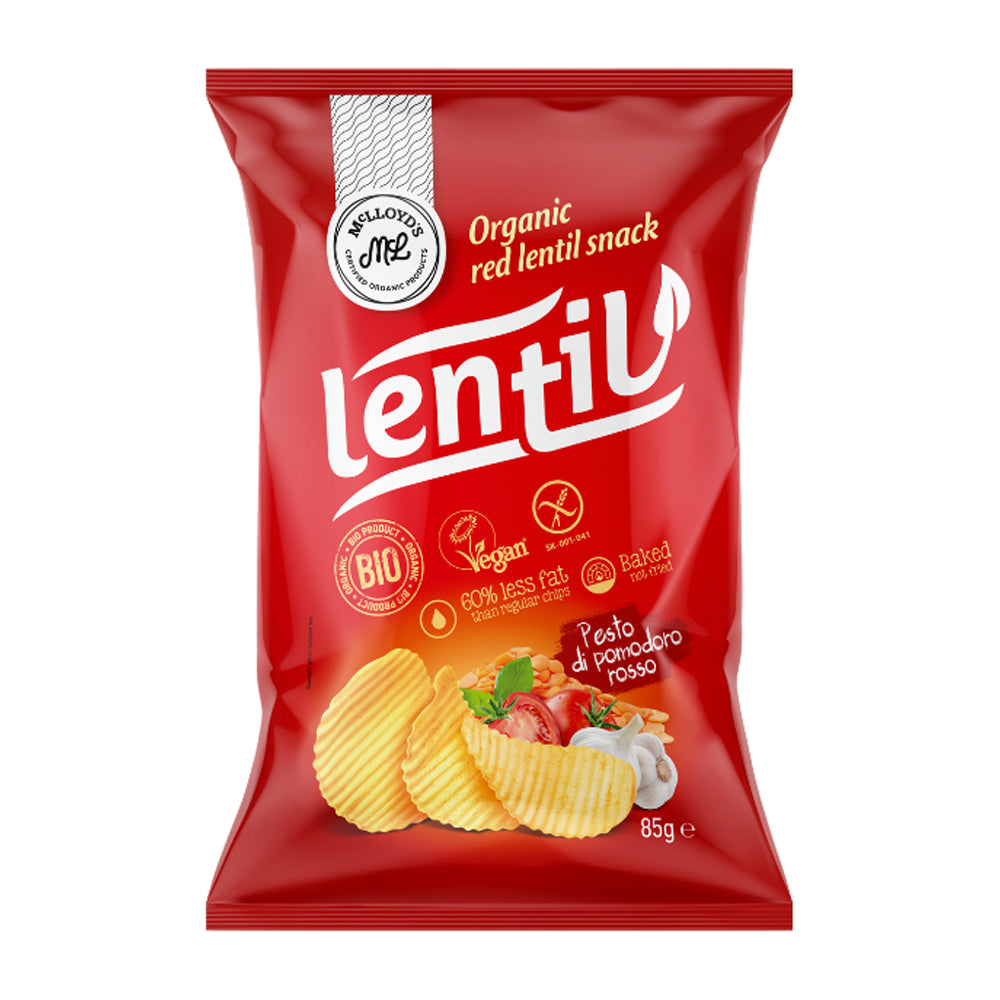 شيبس عدس أحمر عضوي مخبوز من ماكلويدز 85 جم |  صيدلية.كوم.