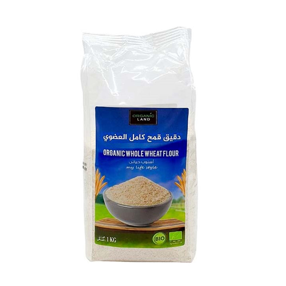 دقيق القمح الكامل العضوي من أورجانيك لاند 1 كجم |  صيدلية.كوم.