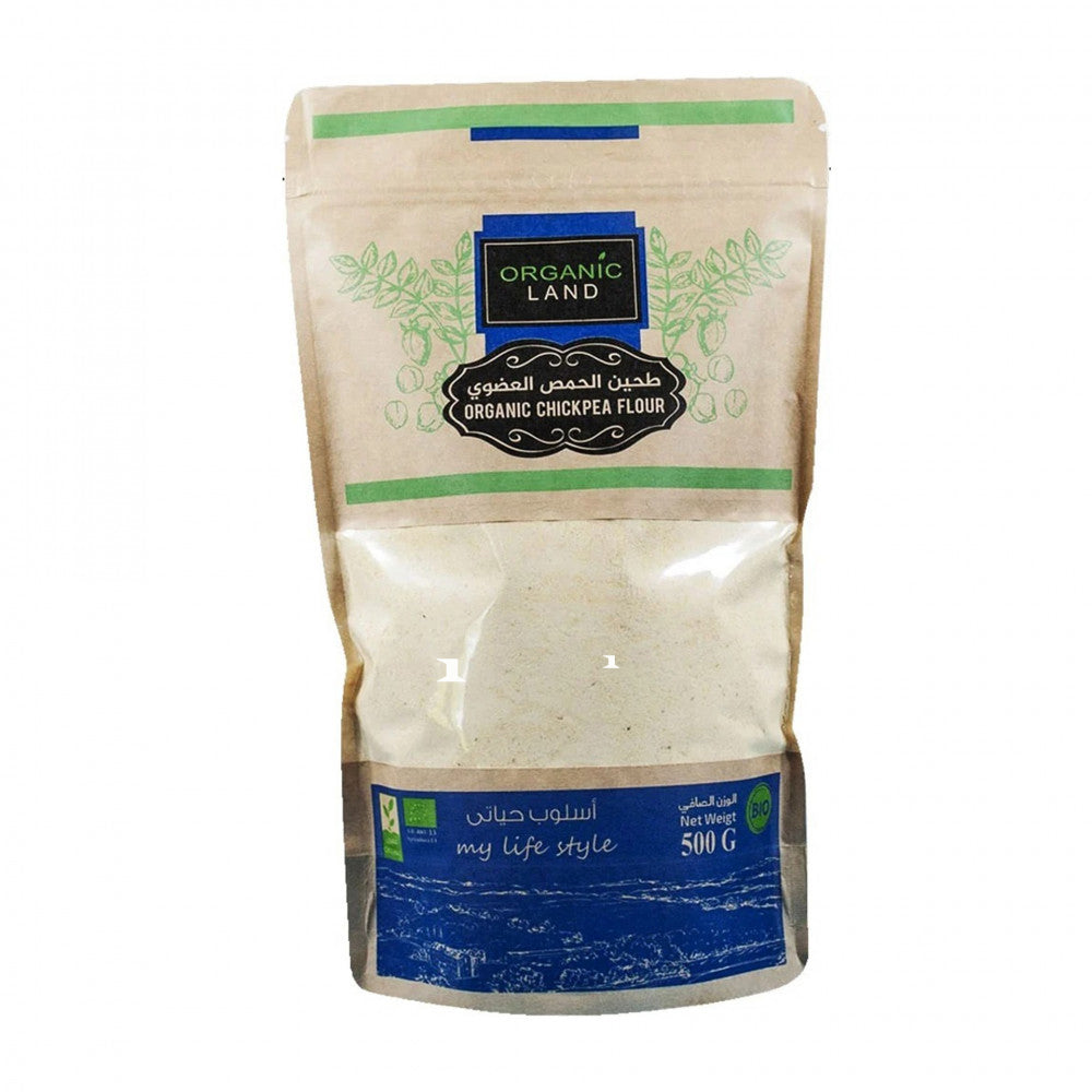طحين الحمص العضوي من أورجانيك لاند 500 جم |  صيدلية.كوم.