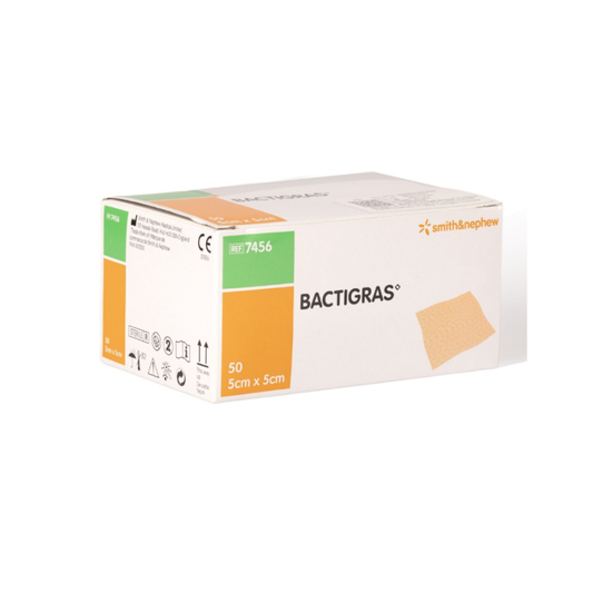 Vaseline Gauze BACTIGRAS 5cm × 5cm 50 Pieces