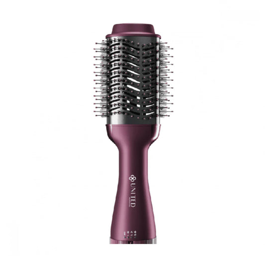 United Ionic Hair Dryer and Styling Brush UN-6219 Burgundy