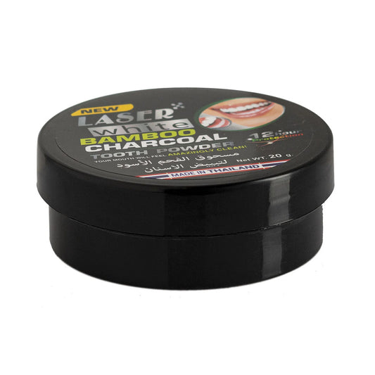 مسحوق الفحم الأسود لتبييض الاسنان 20 جم من ليزر وايت