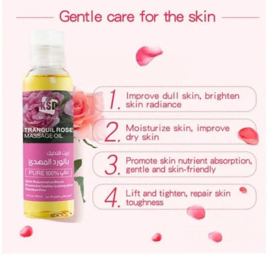 2- زيت التدليك بالورد المهدئ من كي إس دي 118 مل