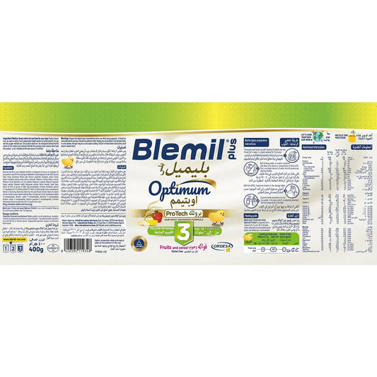 عرض بليميل حليب أطفال بلس اوبتيمم (3) فواكه 400جم *3 |  صيدلية.كوم.