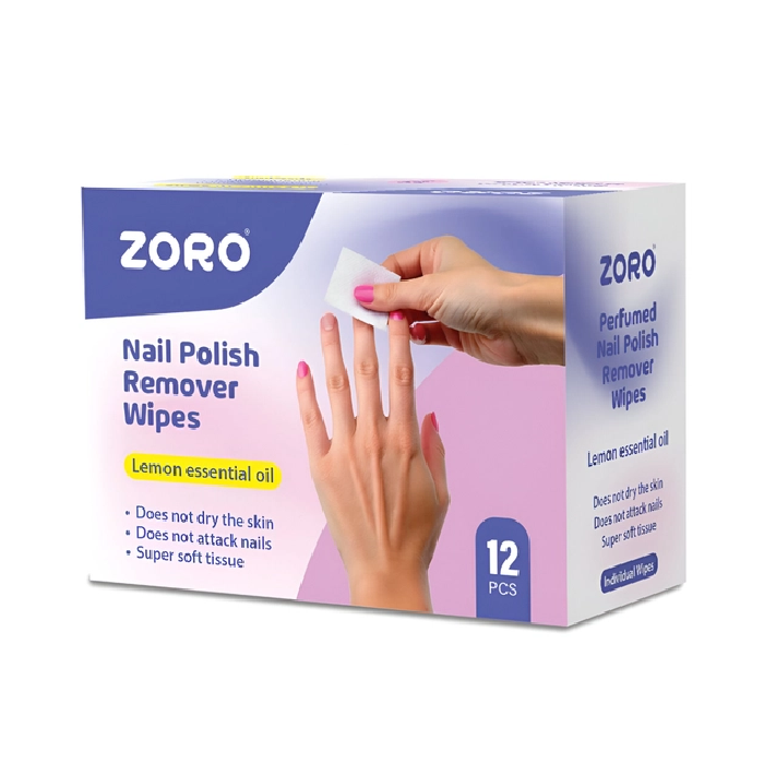 ZORO Nail Polish Remover Wipes 12 Wipes