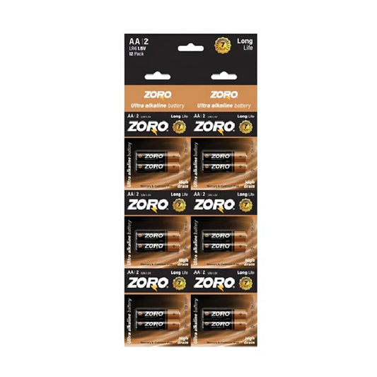 زورو بطاريات 12 قطعة AA 1.5 فولت