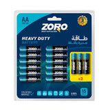 زورو بطاريات 15 قطعة قوة عالية AA R03P 1.5 فولت