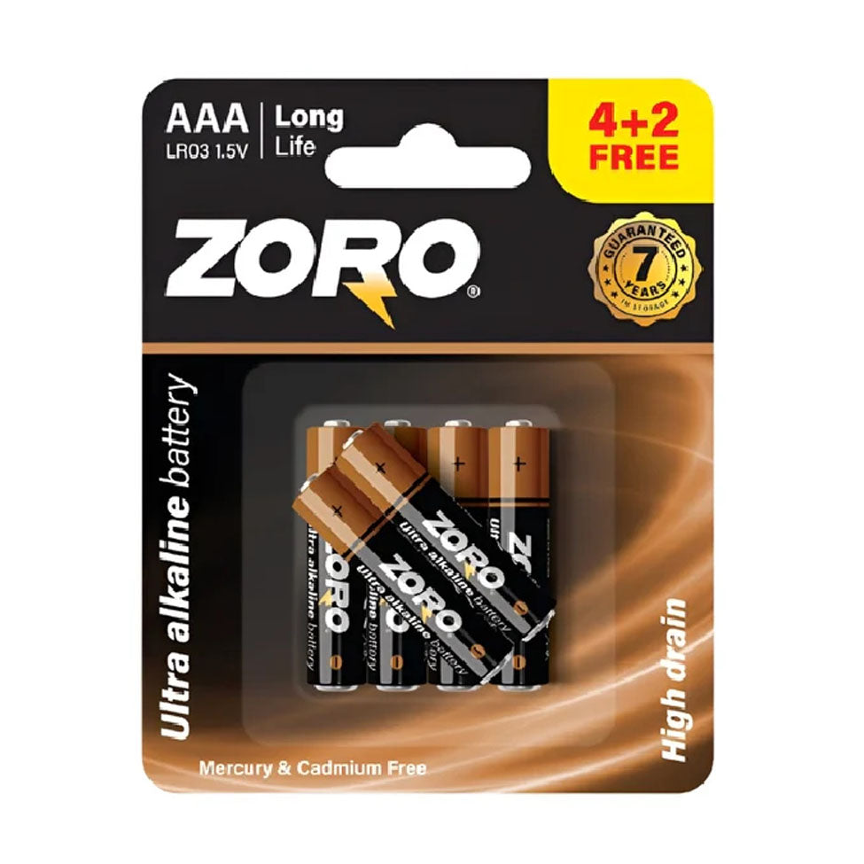 زورو بطاريات 6 قطعة AAA 1.5 فولت
