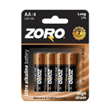 زورو بطاريات 4 قطعة AA 1.5 فولت