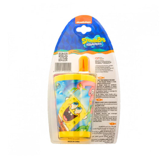 فرشاة أسنان ناعمة مع غطاء وكوب سبونج بوب من نيكلودين |  صيدلية.كوم.
