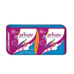 برايفت ماكسي فوط صحية بالأجنحة 18 قطعة