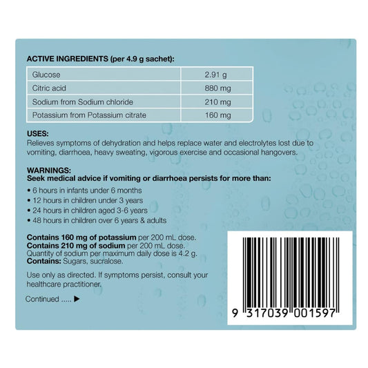 أكياس هيدرالايت خالية من الألوان بنكهة الليمون 4.9 جم × 10 اكياس |  صيدلية.كوم.