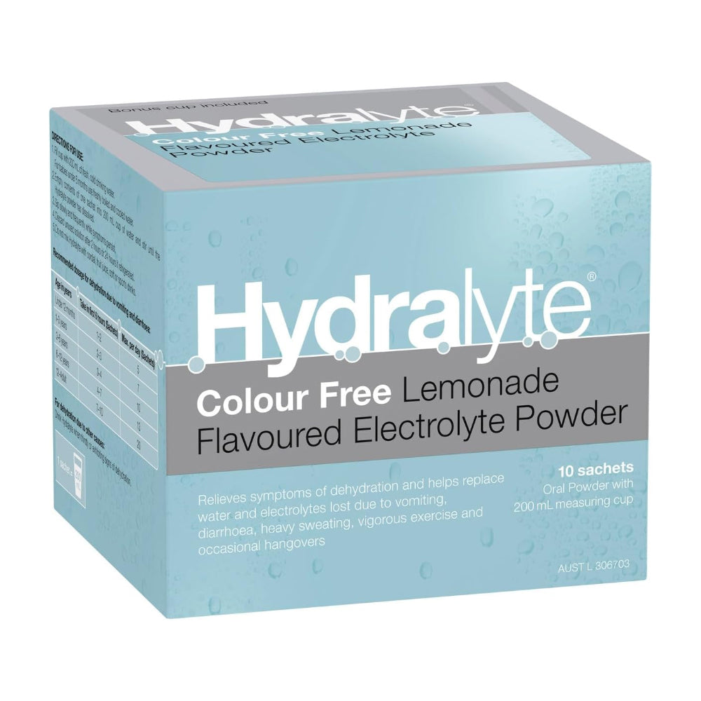 أكياس هيدرالايت خالية من الألوان بنكهة الليمون 4.9 جم × 10 اكياس |  صيدلية.كوم.