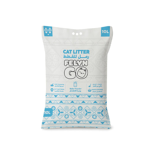 فيلاين قو رمل ناعم بنتونيت للقطط برائحة بودرة الاطفال