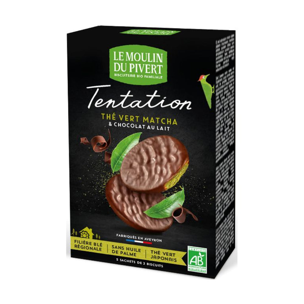 Limoulin organic matcha chocolate biscuits 130 grams