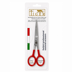 Tiger Laser Hair Scissors TR660 Professional Steel Red Handle 7 mm