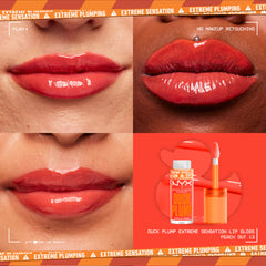 NYX Intensive Lip Gloss with Lip Plumping Formula in Peach Out Color