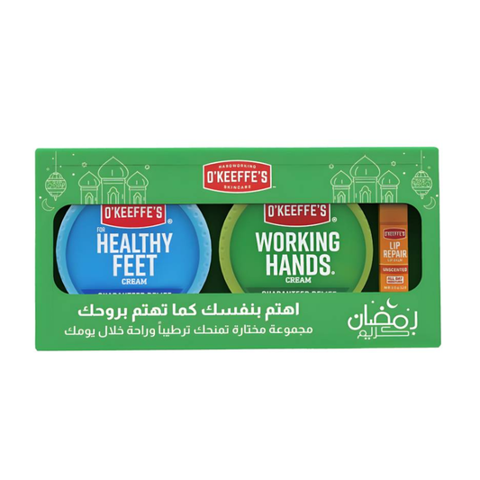 Okeeffes Care Set (Lip Balm + Healthy Feet Cream + Working Hands Cream)